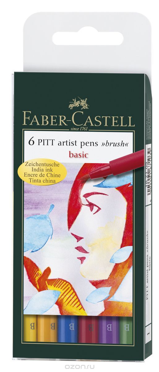 Faber-Castell     Pitt Artist Pen Basic 6 